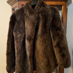 Luxurious Brown Faux fur Coat